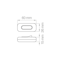 Interruttore Passafilo unipolare Trasparente chiusura con viti Lampo N910TR Misure