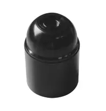 Portalampada E27 Nero in bachelite con filetto M10 Lampo S900LBKNE