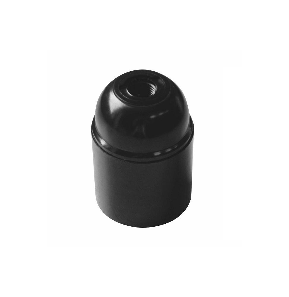 Portalampada E27 Nero in bachelite con filetto M10 Lampo S900LBKNE