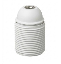 Portalampada Filettato E27 Bianco in termoplastica con filetto M10 Lampo S900FBI