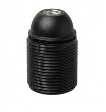 Portalampada Filettato E27 Nero in termoplastica con filetto M10 Lampo S900FNE