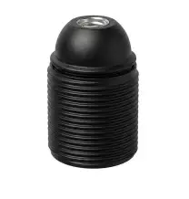 Portalampada Filettato E27 Nero in termoplastica con filetto M10 Lampo S900FNE