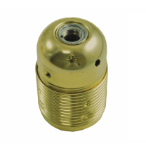 Portalampada Filettato E27 Oro in Acciaio Ottonato con filetto M10 Lampo S800F
