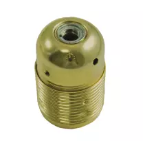 Portalampada Filettato E27 Oro in Acciaio Ottonato con filetto M10 Lampo S800F