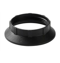 Fermatazza Nero in termoplastica per portalampada E27 Lampo S521NE
