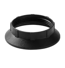 Fermatazza Nero in termoplastica per portalampada E27 Lampo S521NE