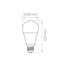 Lampada LED Sfera E27 15W 3000K Luce Calda Lampo G6515WE27BC Misure