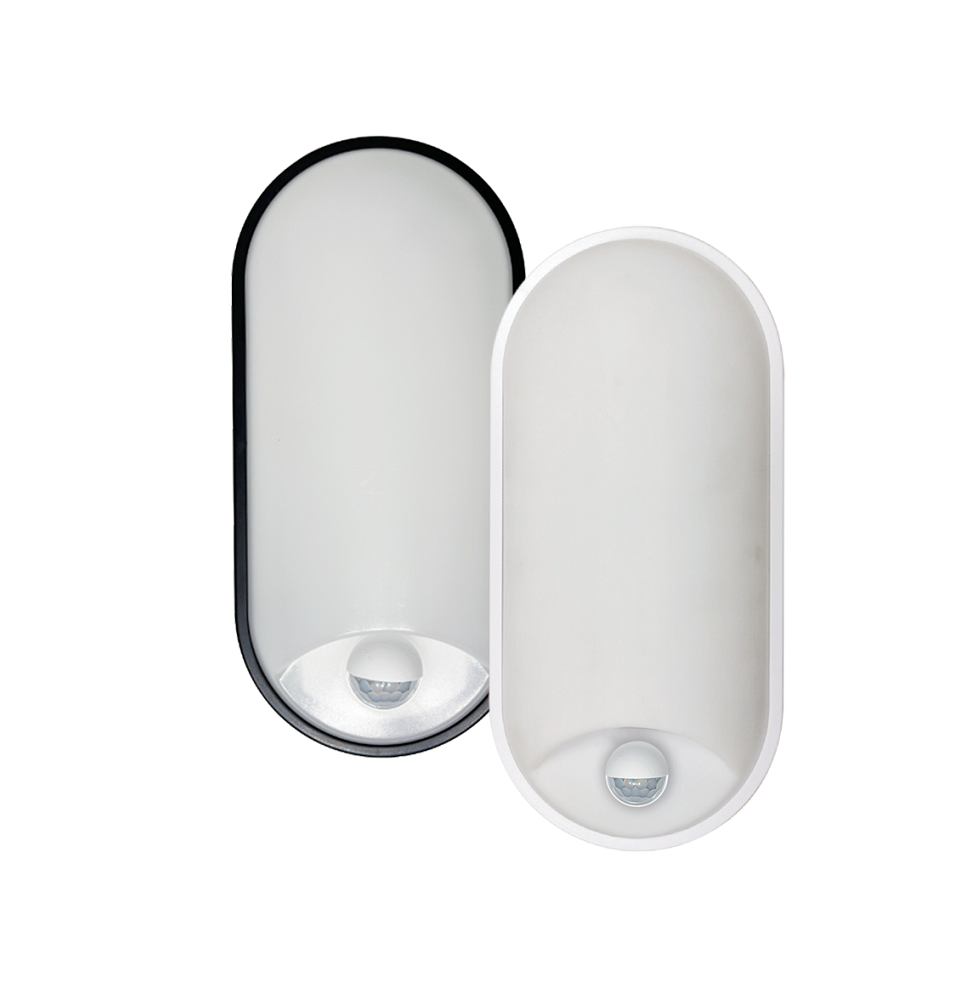 Plafoniera LED ovale 18W Tricolor con cover intercambiabile e sensore di prossimità Lampo ELY18WSENSMC