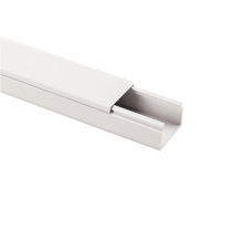 Canalina bianca Rigida in tecnopolimero 25x25 lunghezza 2MT Elettrocanali ECMC2525B