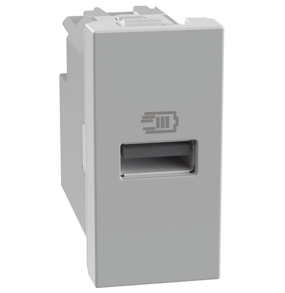 Caricatore Bticino MatixGo USB 1 modulo Bianco JG4191A