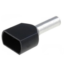 Terminale a Bussola 2x1,5 mmq Nero confezione 200 pezzi BMM 00656