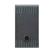 Pulsante unipolare illuminabile 16A Noir con tasto intercambiabile meccanismo soft AVE 45305G