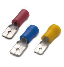 Faston maschio 1,5 mmq 6,3x0,8mm  rosso confezione 100 BMM 00180