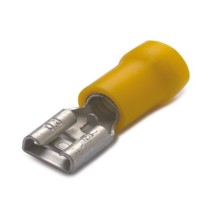 Faston Femmina 4-6 mmq 6,3x0,8mm Giallo confezione 50 BMM 00391
