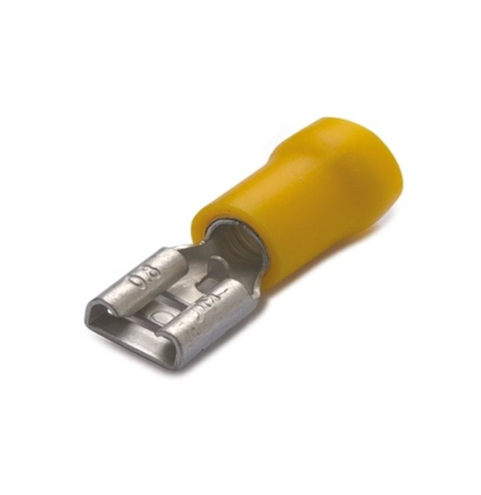 Faston Femmina 4-6 mmq 6,3x0,8mm Giallo confezione 50 BMM 00391