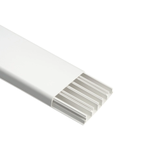 Canalina Battiscopa bianca a cinque scomparti in tecnopolimero 130x28 2 Metri Elettrocanali EC20201