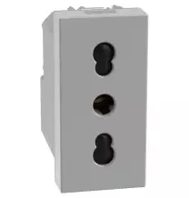 Presa bipasso Bticino MatixGo Grigia 16A JG4180