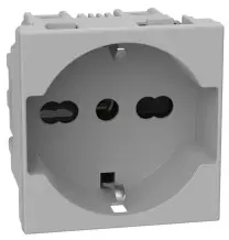 Presa Trivalente MatixGo Schuko e Bipasso Grigia 16A JG4140A16