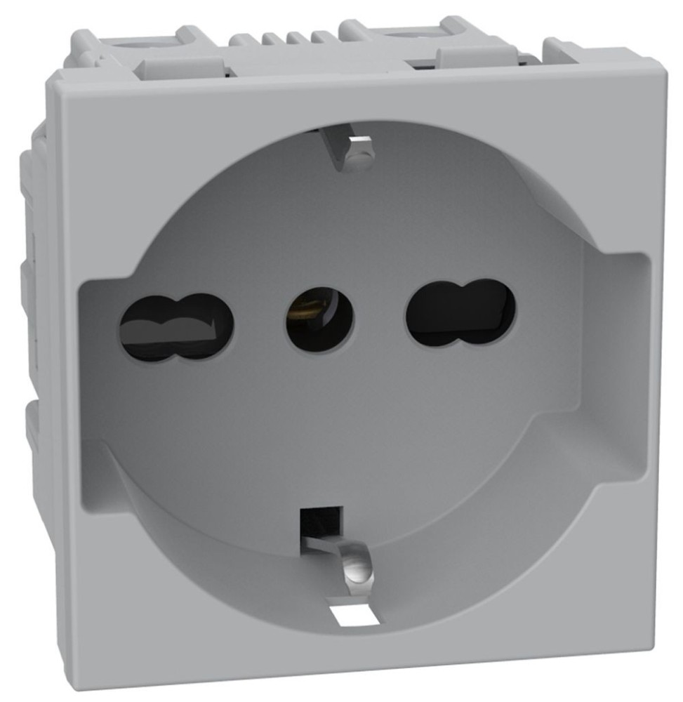 Presa Trivalente MatixGo Schuko e Bipasso Grigia 16A JG4140A16