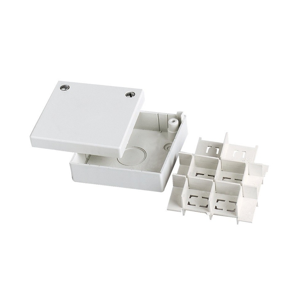 Scatola di Derivazione 70x70 a Scomparti per Canalina Elettrocanali ECSSB1