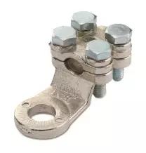 Capicorda a 4 bulloni in ottone nichelato 50mmq Foro 10 BMM 5144