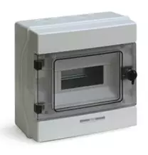 Centralino da parete stagno IP65 8 moduli con porta Fume' Ave Q6508
