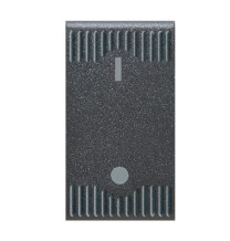 Interruttore Bipolare Luminoso 16A serigrafia 0 - 1 Tasto Grigio Noir Ave 45310L