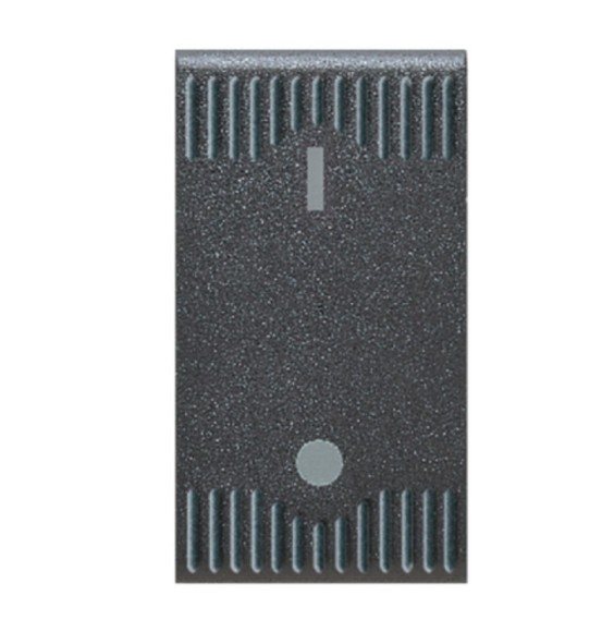 Interruttore Bipolare Luminoso 16A serigrafia 0 - 1 Tasto Grigio Noir Ave 45310L