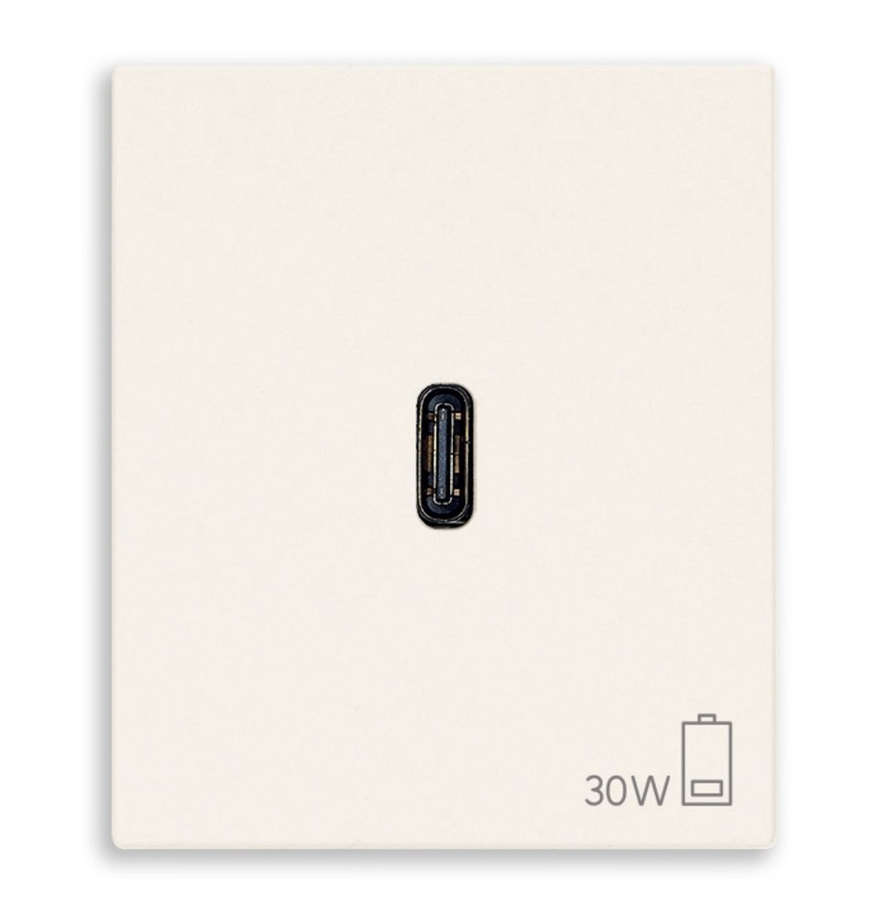 Presa con caricatore USB C 30W Vimar Linea Bianca 30298.B
