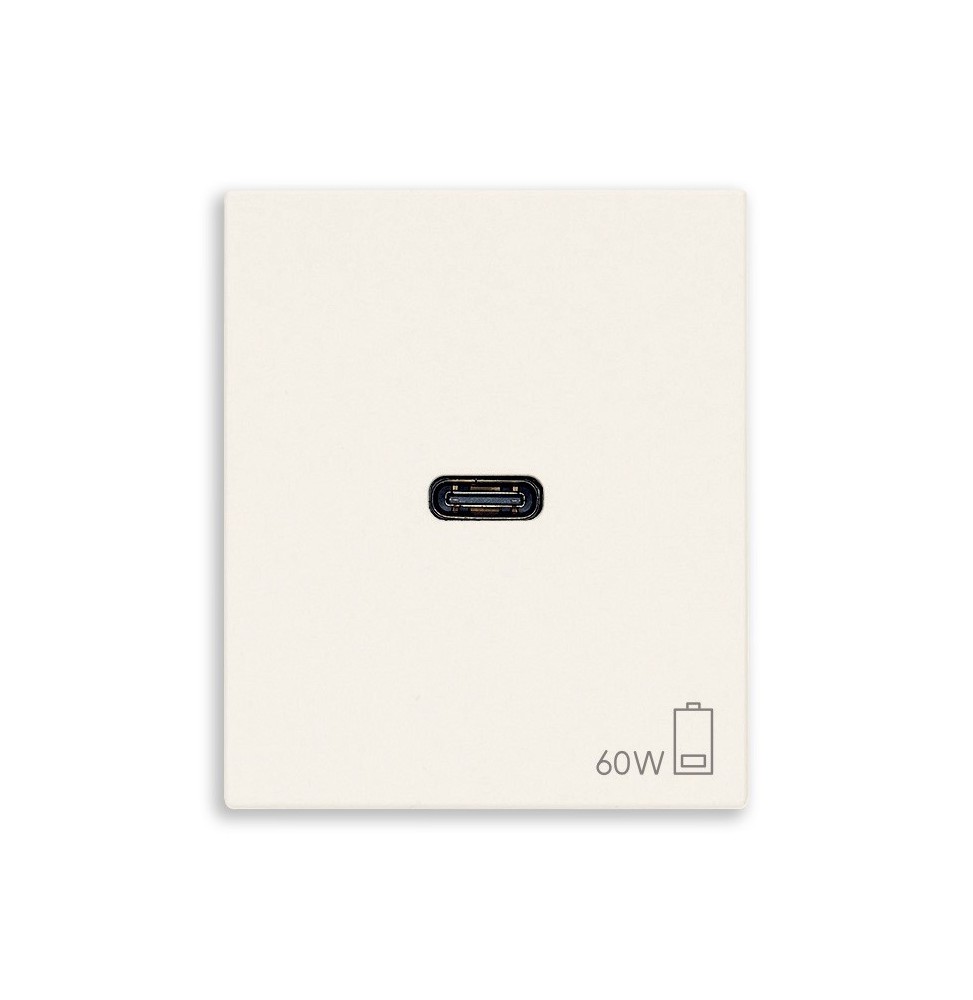 Presa con caricatore USB C 60W Vimar Linea Bianca 30298.60B