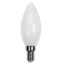 Lampada LED Oliva E14 6W 3000K Vetro bianco latte Lampo FLOLE14MKBC