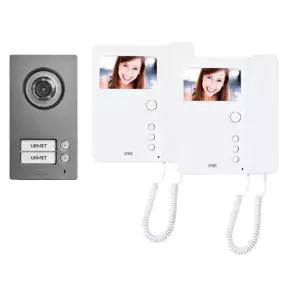 Kit Bifamiliare con Videocitofono Mìro sistema 2Voice Urmet 1784/762