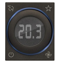 Termostato a Rotella Connesso IoT Nero Vimar Linea 30811.G