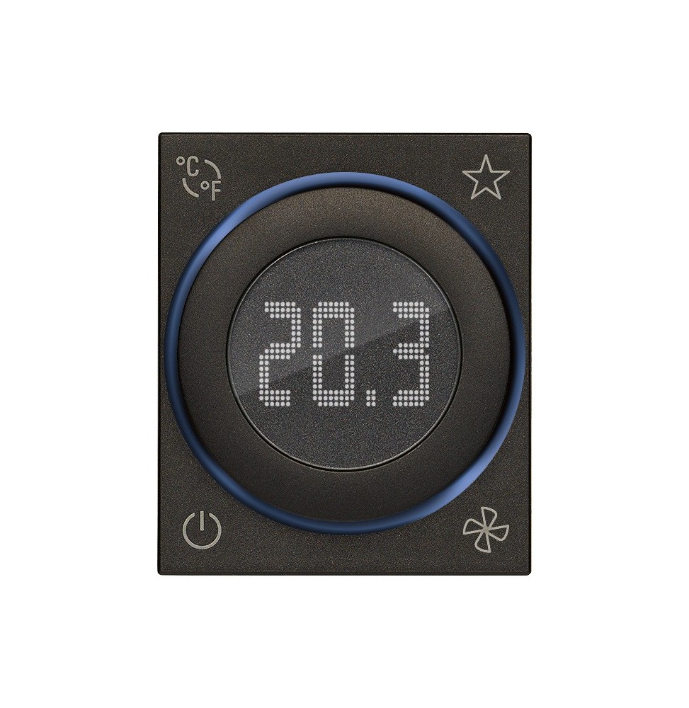 Termostato a Rotella Connesso IoT Nero Vimar Linea 30811.G