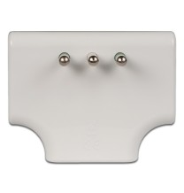 Adattatore da spina italiana 16A a 3 Prese Bipasso piatto bianco FME 82220