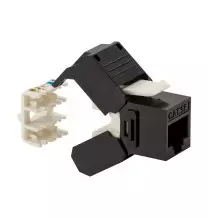 Presa rj45 categoria 5e UTP 180 gradi toolless nero FME 23700