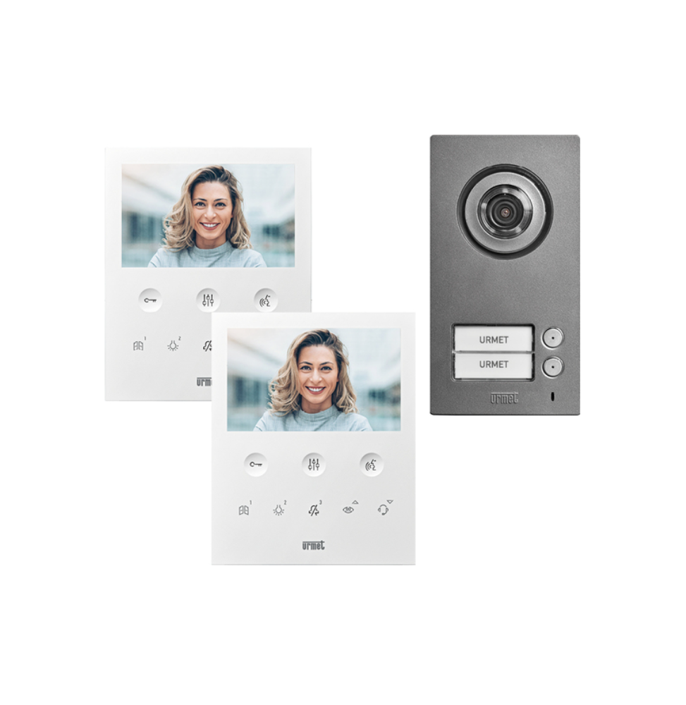Kit Bifamiliare con Videocitofono Vivavoce VOG5 Urmet 1784/782