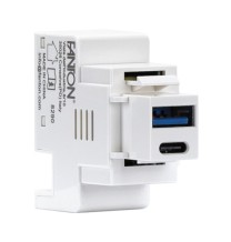Alimentatore USB A+C 3A incasso keystone compatto Bianco FME 82903