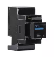 Alimentatore USB A+C 3A incasso keystone compatto nero FME 82904