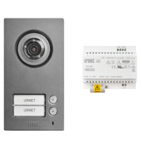 Kit Base Bifamiliare con Pulsantiera Mikra2 sistema 2Voice Urmet 1784/802