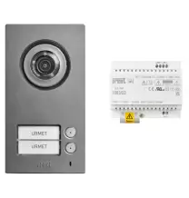 Kit Base Bifamiliare con Pulsantiera Mikra2 sistema 2Voice Urmet 1784/802