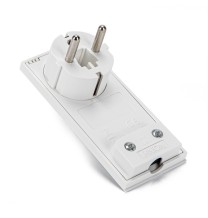 Spina Ultrapiatta smontabile Schuko serie clock bianca FME 80150