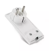 Spina Ultrapiatta smontabile Schuko serie clock bianca FME 80150