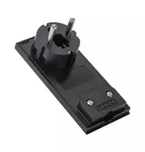 Spina Ultrapiatta smontabile Schuko serie clock nera FME 80151