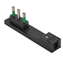 Spina Ultrapiatta 16A attacco grande serie clock nera Fanton 80091