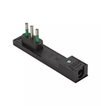 Spina Ultrapiatta 10A attacco piccolo serie clock nera Fanton 80081