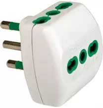 Tripla 16A 3 Prese Bipasso verticale bianca FME 82180