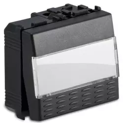 Pulsante Portanome  16A 250V grigio Master Modo 31040