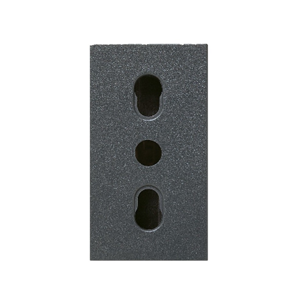Presa Bipasso 16A attacco grande e piccolo Grigio Noir Ave 4530615TS
