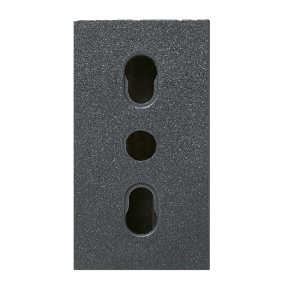 Presa Bipasso 16A attacco grande e piccolo Grigio Noir Ave 4530615TS